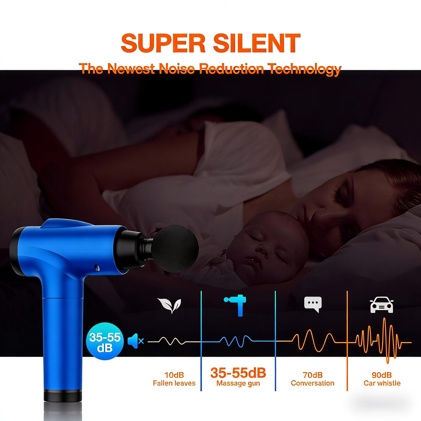 Deep Tissue Massage Gun with 8 Massage Heads