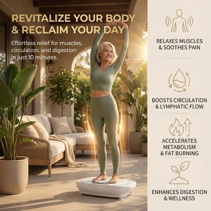 VitalFlow™ Vibration Plate: Tone & Slim Legs Faster with Gentle Therapy