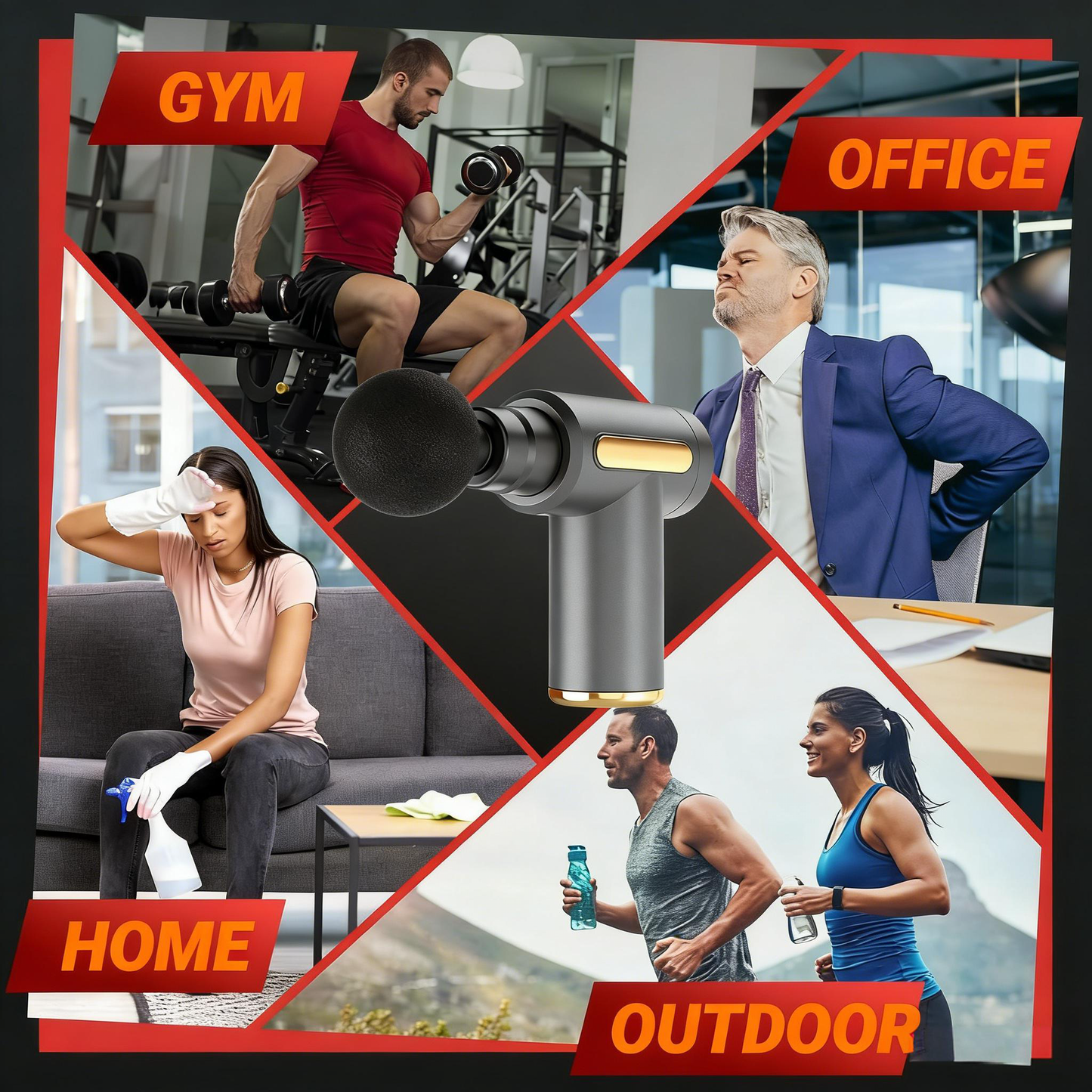 Portable Multi-Scene Massage Gun for Full-Body Relief