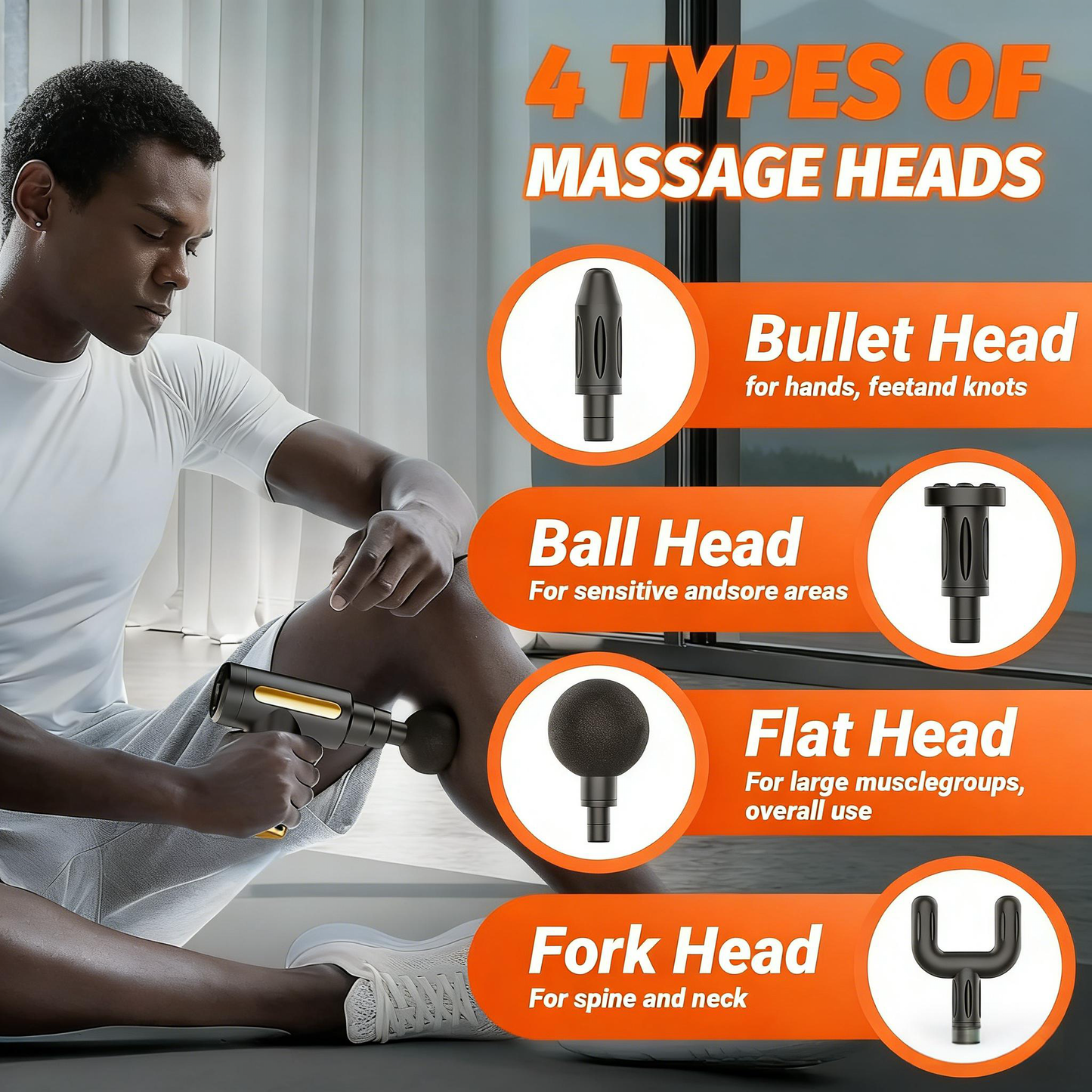 Portable Multi-Scene Massage Gun for Full-Body Relief