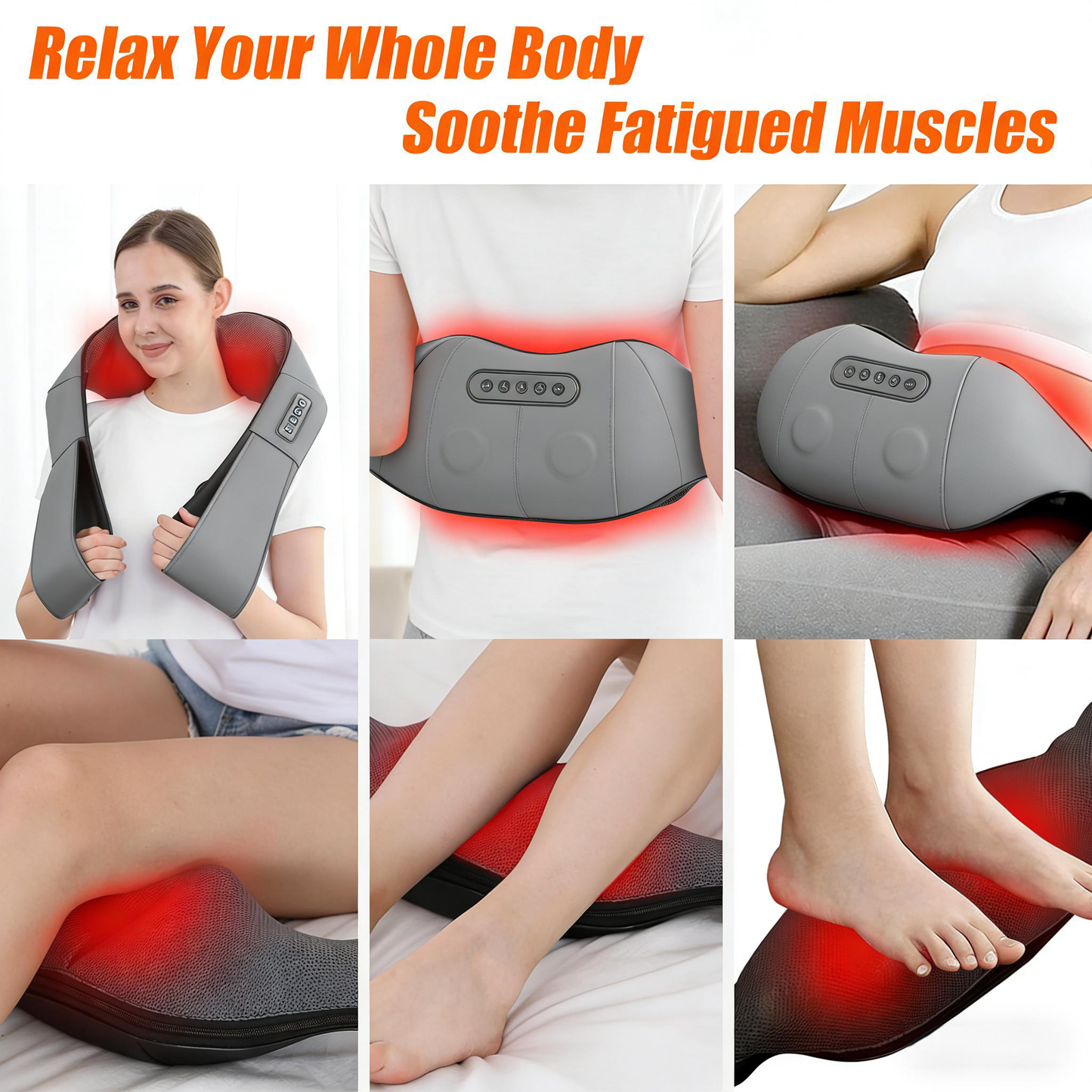 Shiatsu Neck & Full-Body Massager with Heat