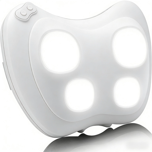 4-Node Shiatsu Massage Pillow with Heat for Full-Body Pain Relief