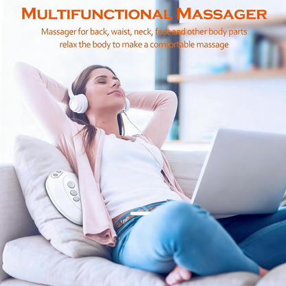 4-Node Shiatsu Massage Pillow with Heat for Full-Body Pain Relief